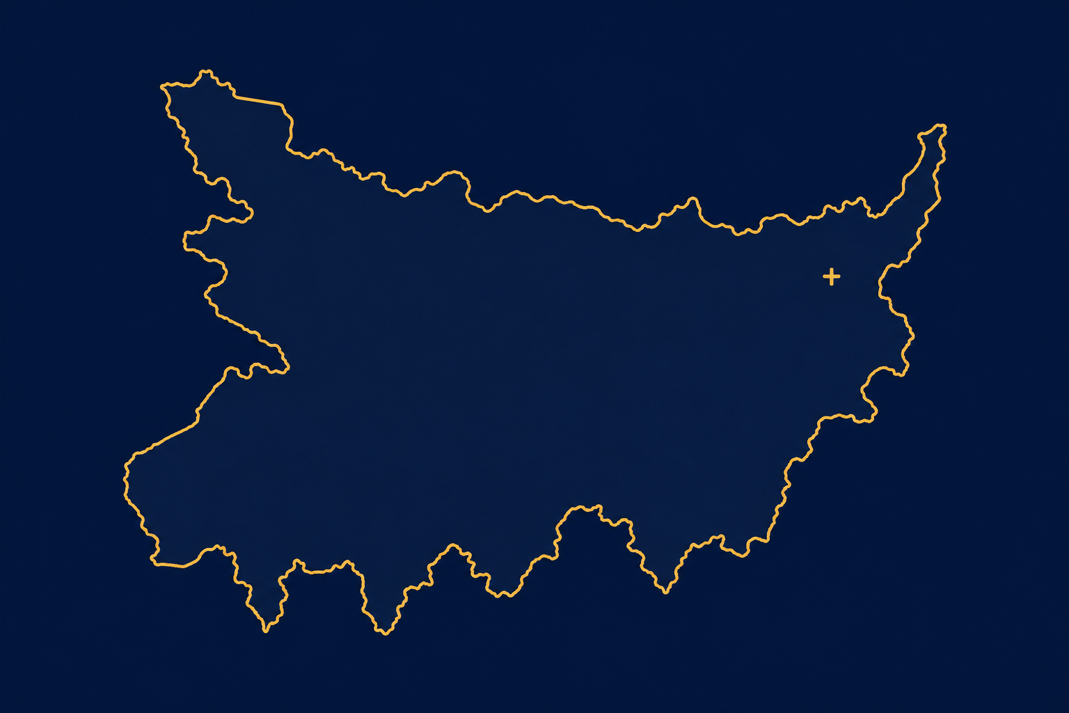 Map of Bihar state with Purnea marked